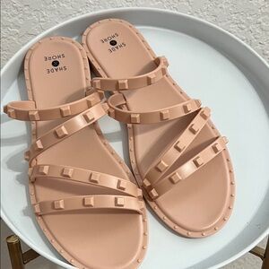 Shade & Shore Women's Blush Studded Sandals